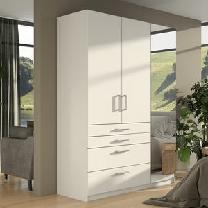 Alaska Drehtür-Kleiderschrank 150 cm – Weiß